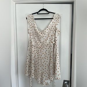 White and gold polka dot romper